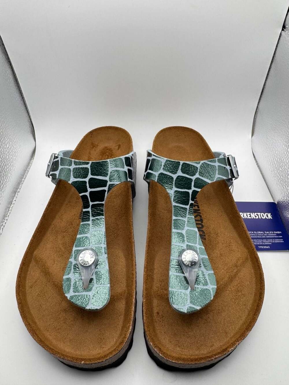 Birkenstock Gizeh Mosaic Aqua Sandals
